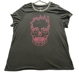 LoveSick Graphic Skull Tee Women 3(2X) Black Pink Punk Don Toliver Lettered GUC